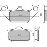 Pastiglie Freno RMS Organiche Kawasaki VN Classic 1500cc Anteriore per KAWASAKI EN B1-B2 500 1994 - 1995